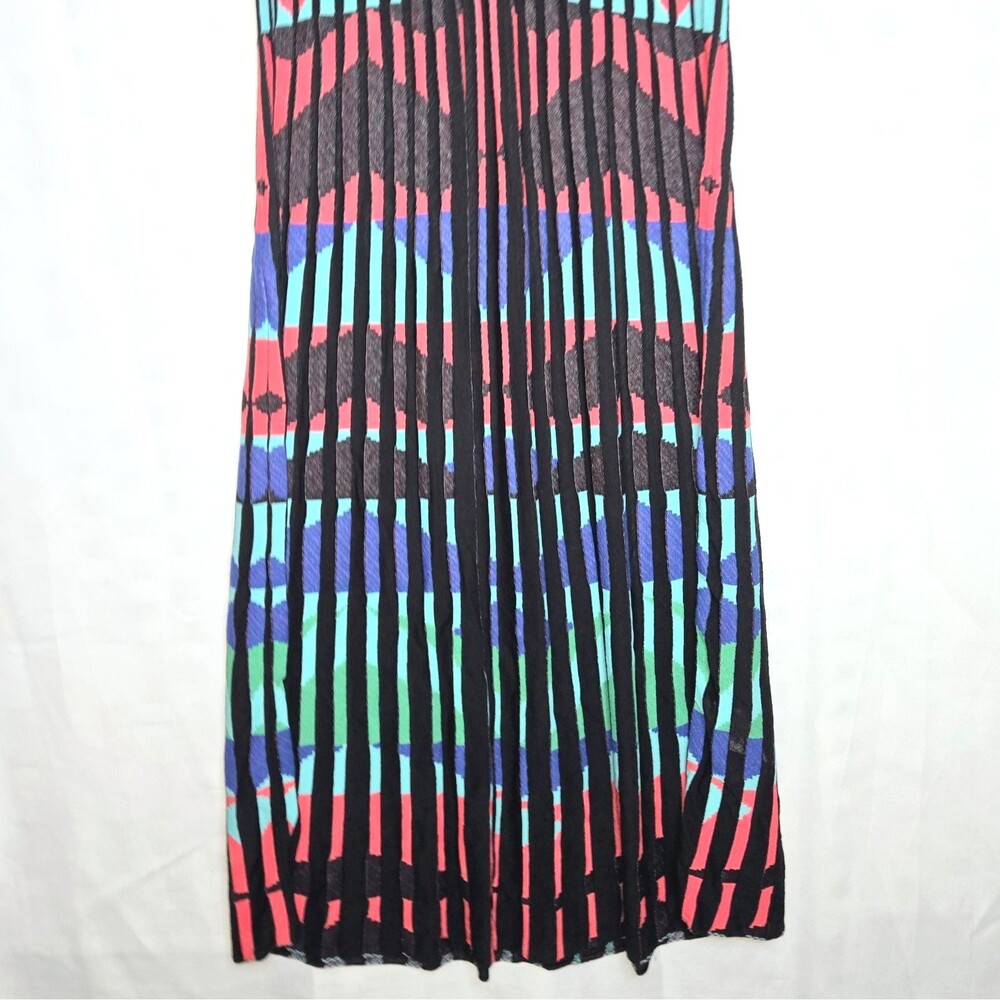 ALDO MARTINS Dress Atria Knit Black/Red/Blue/Green Midi Women Size Small NEW NWT - Picture 6 of 10
